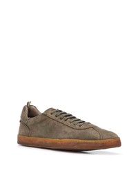 braune Wildleder niedrige Sneakers von Officine Creative