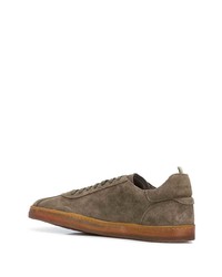 braune Wildleder niedrige Sneakers von Officine Creative