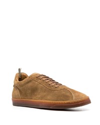 braune Wildleder niedrige Sneakers von Officine Creative