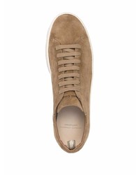 braune Wildleder niedrige Sneakers von Officine Creative