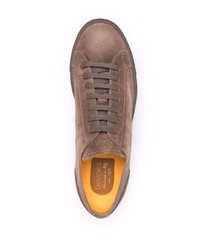 braune Wildleder niedrige Sneakers von Doucal's