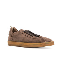 braune Wildleder niedrige Sneakers von Officine Creative