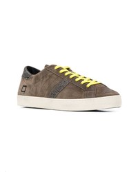 braune Wildleder niedrige Sneakers von D.A.T.E