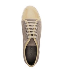 braune Wildleder niedrige Sneakers von Lanvin