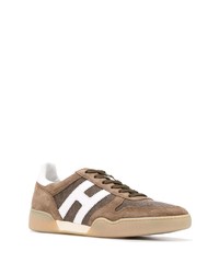 braune Wildleder niedrige Sneakers von Hogan