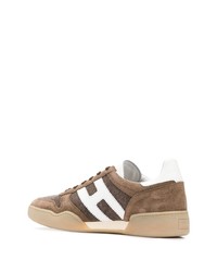 braune Wildleder niedrige Sneakers von Hogan