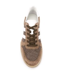 braune Wildleder niedrige Sneakers von Hogan