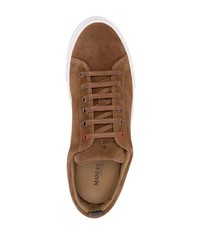 braune Wildleder niedrige Sneakers von Manuel Ritz