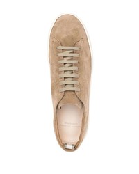 braune Wildleder niedrige Sneakers von Officine Creative