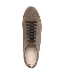 braune Wildleder niedrige Sneakers von Officine Creative