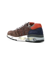 braune Wildleder niedrige Sneakers von Premiata