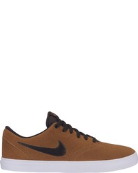 braune Wildleder niedrige Sneakers von Nike SB