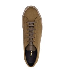 braune Wildleder niedrige Sneakers von Common Projects