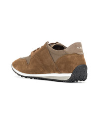 braune Wildleder niedrige Sneakers von Tod's