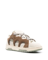 braune Wildleder niedrige Sneakers von Paura