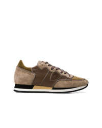 braune Wildleder niedrige Sneakers von Philippe Model