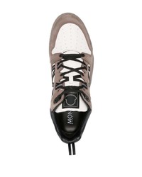 braune Wildleder niedrige Sneakers von Moncler