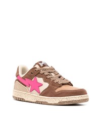 braune Wildleder niedrige Sneakers von A Bathing Ape