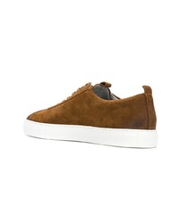 braune Wildleder niedrige Sneakers von Grenson