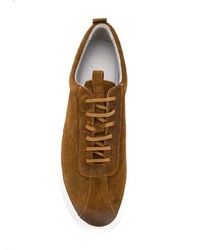 braune Wildleder niedrige Sneakers von Grenson