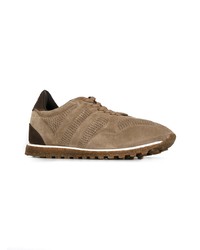 braune Wildleder niedrige Sneakers von Alberto Fasciani