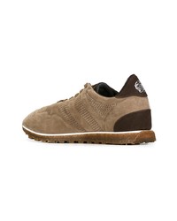 braune Wildleder niedrige Sneakers von Alberto Fasciani