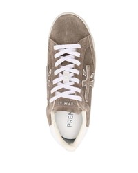 braune Wildleder niedrige Sneakers von Premiata