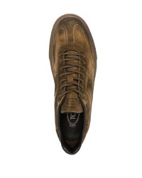 braune Wildleder niedrige Sneakers von Tod's