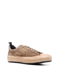 braune Wildleder niedrige Sneakers von Officine Creative