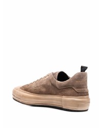 braune Wildleder niedrige Sneakers von Officine Creative