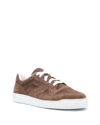 braune Wildleder niedrige Sneakers von Doucal's