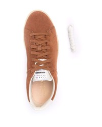 braune Wildleder niedrige Sneakers von Clarks Originals