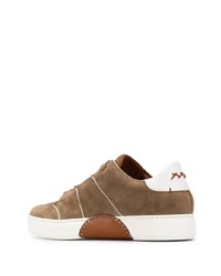 braune Wildleder niedrige Sneakers von Ermenegildo Zegna XXX