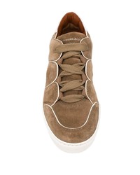 braune Wildleder niedrige Sneakers von Ermenegildo Zegna XXX