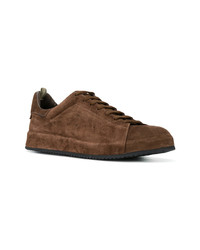 braune Wildleder niedrige Sneakers von Officine Creative