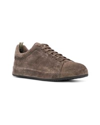 braune Wildleder niedrige Sneakers von Officine Creative