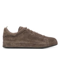 braune Wildleder niedrige Sneakers von Officine Creative