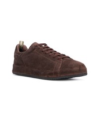 braune Wildleder niedrige Sneakers von Officine Creative