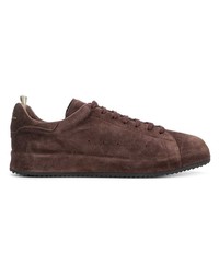 braune Wildleder niedrige Sneakers von Officine Creative