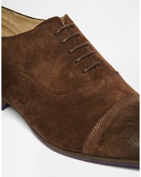 braune Wildleder Oxford Schuhe von Asos