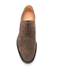 braune Wildleder Oxford Schuhe von Church's