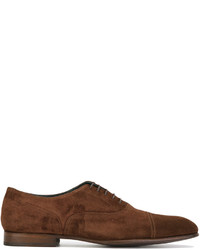 braune Wildleder Oxford Schuhe von Paul Smith