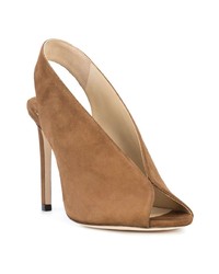 braune Wildleder Pumps mit Ausschnitten von Jimmy Choo