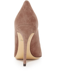 braune Wildleder Pumps von Salvatore Ferragamo