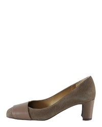 braune Wildleder Pumps von Heine