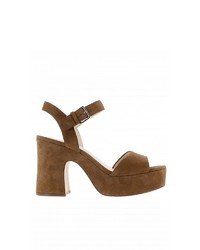 braune Wildleder Sandaletten von Nine West