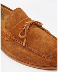 braune Wildleder Slipper mit Quasten von Asos