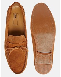 braune Wildleder Slipper mit Quasten von Asos