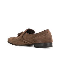 braune Wildleder Slipper mit Quasten von Henderson Baracco