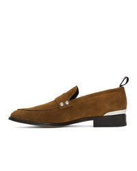 braune Wildleder Slipper von Alexander McQueen